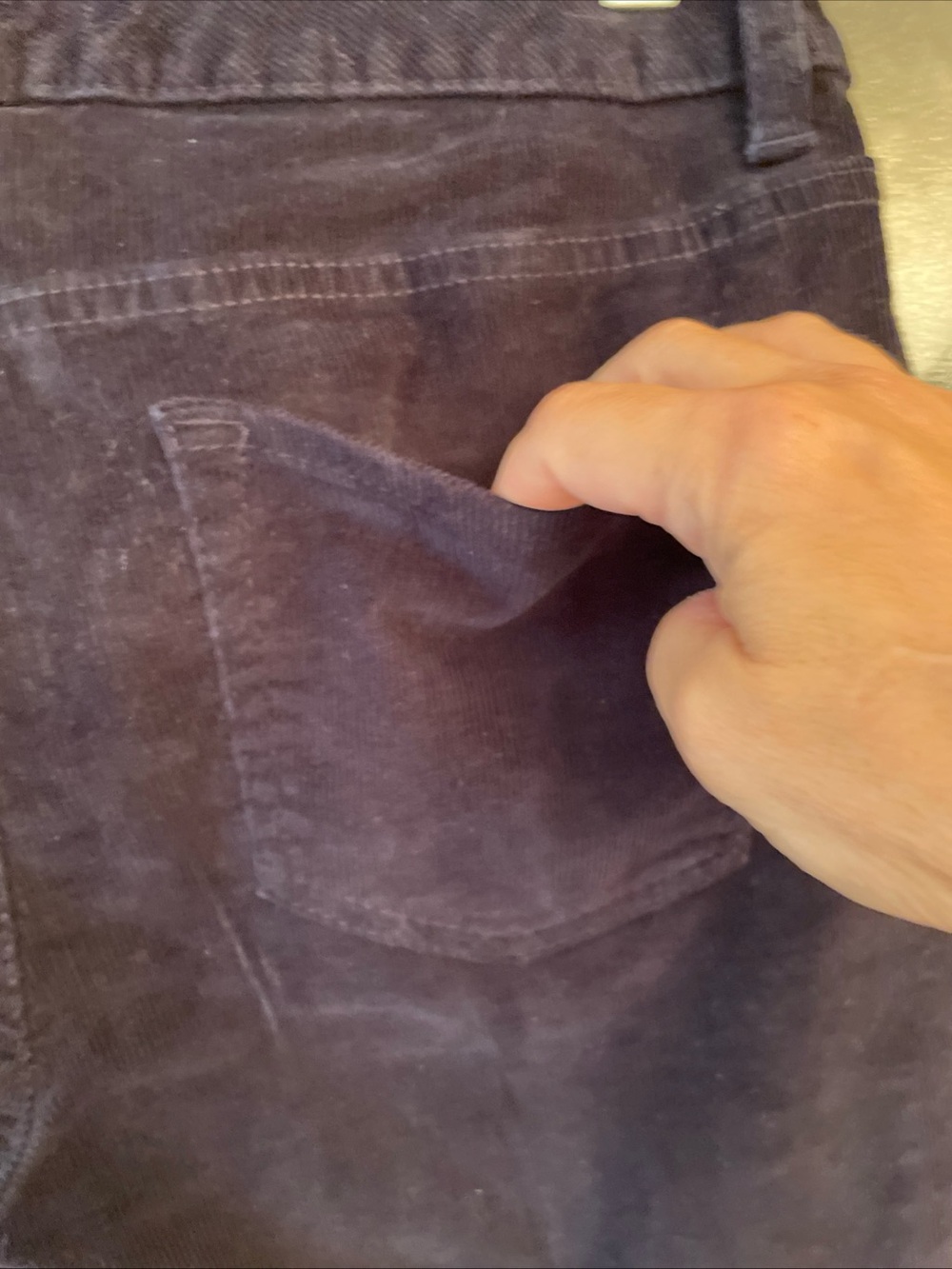 St Johns Bay Navy Blue Straight Leg Corduroy Pants Womens Size 6 Cotton Stretch - Picture 9 of 11